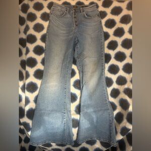 Lee High Rise Flare Button Fly Women's Light Blue Jeans